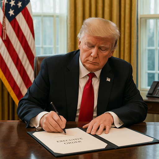 President Trump signing executive order on judicial reforms