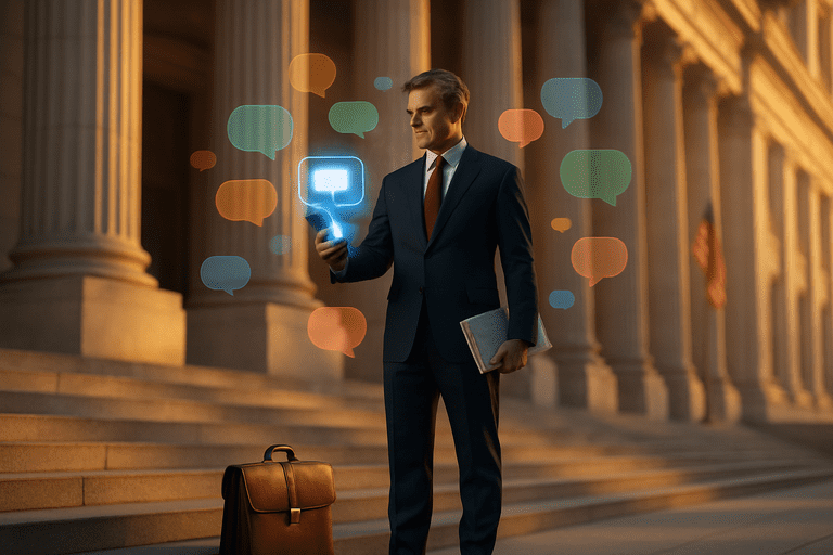 Illustration of social media platforms with speech bubbles