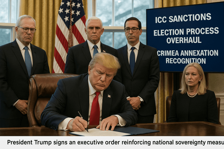 President Trump signing an executive order