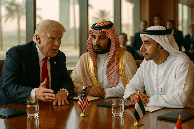 trump_administration_s_strateg President Trump meeting with Gulf leaders during Middle East tour