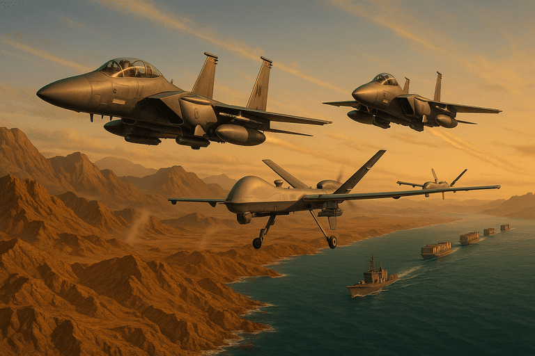 U.S. military aircraft conducting operations over Yemen