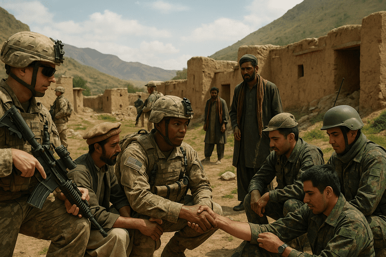 U.S. military personnel in a global conflict zone