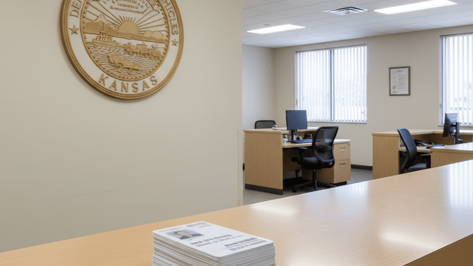 A professional view of a Kansas government office prepared for administrative updates.