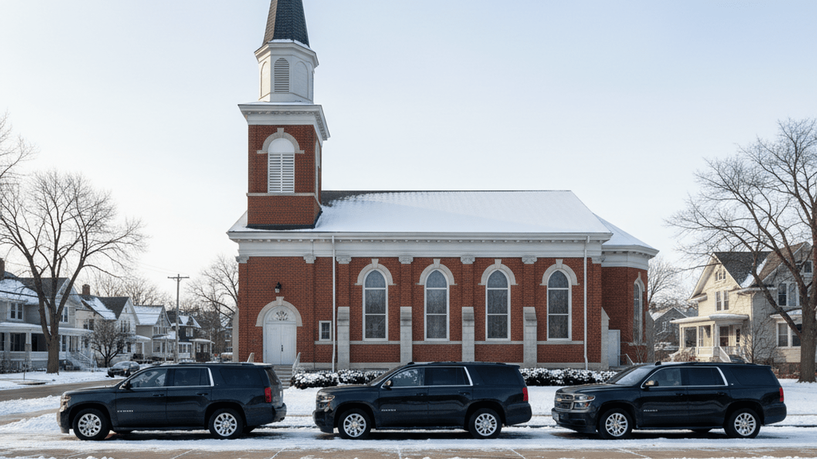 A quiet view of Cities Church in St. Paul, Minnesota, following the restoration of order by federal authorities.